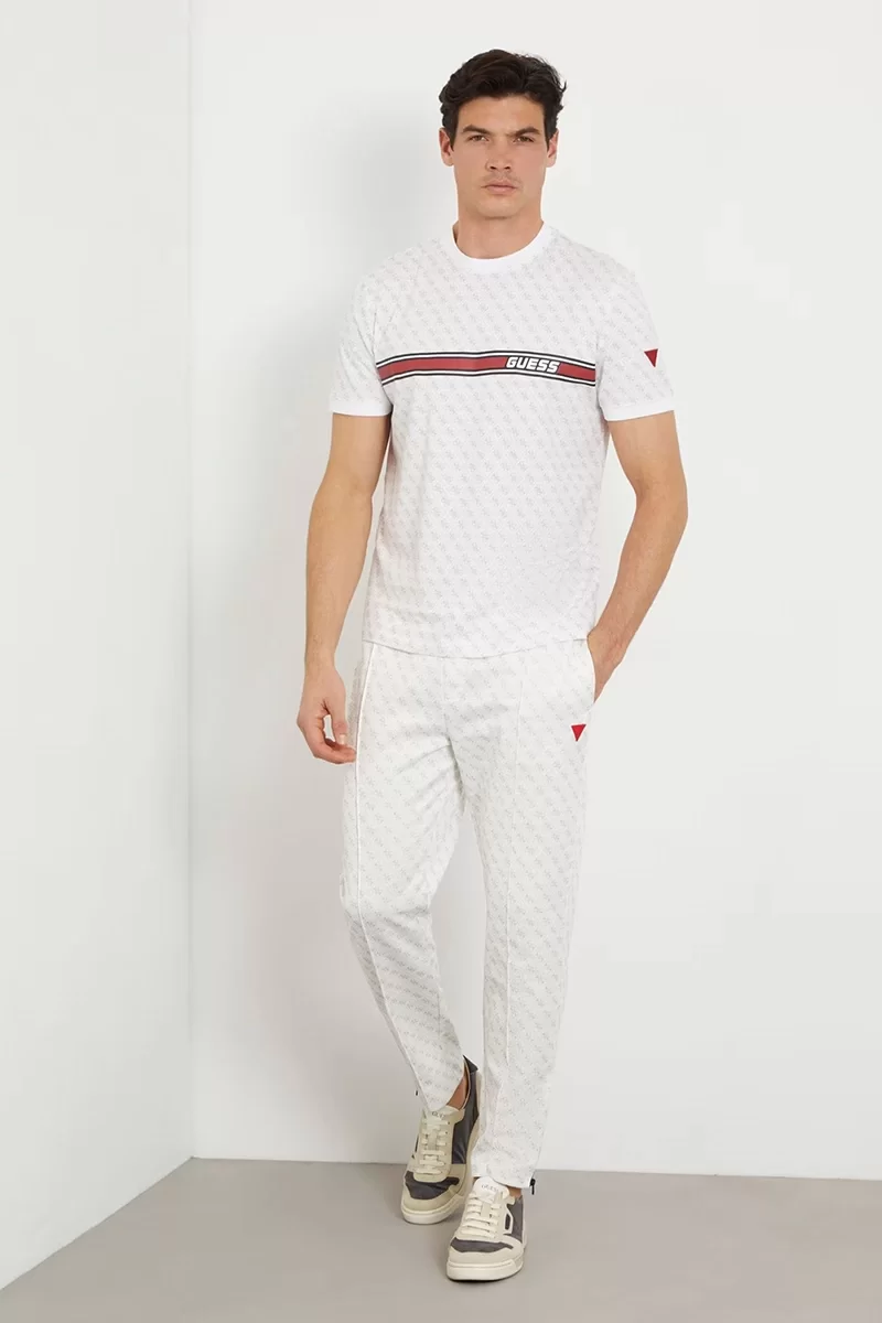 Guess Jamey Erkek Beyaz Aktif Regular Fit T-Shirt Z2BI09J1314-P05N