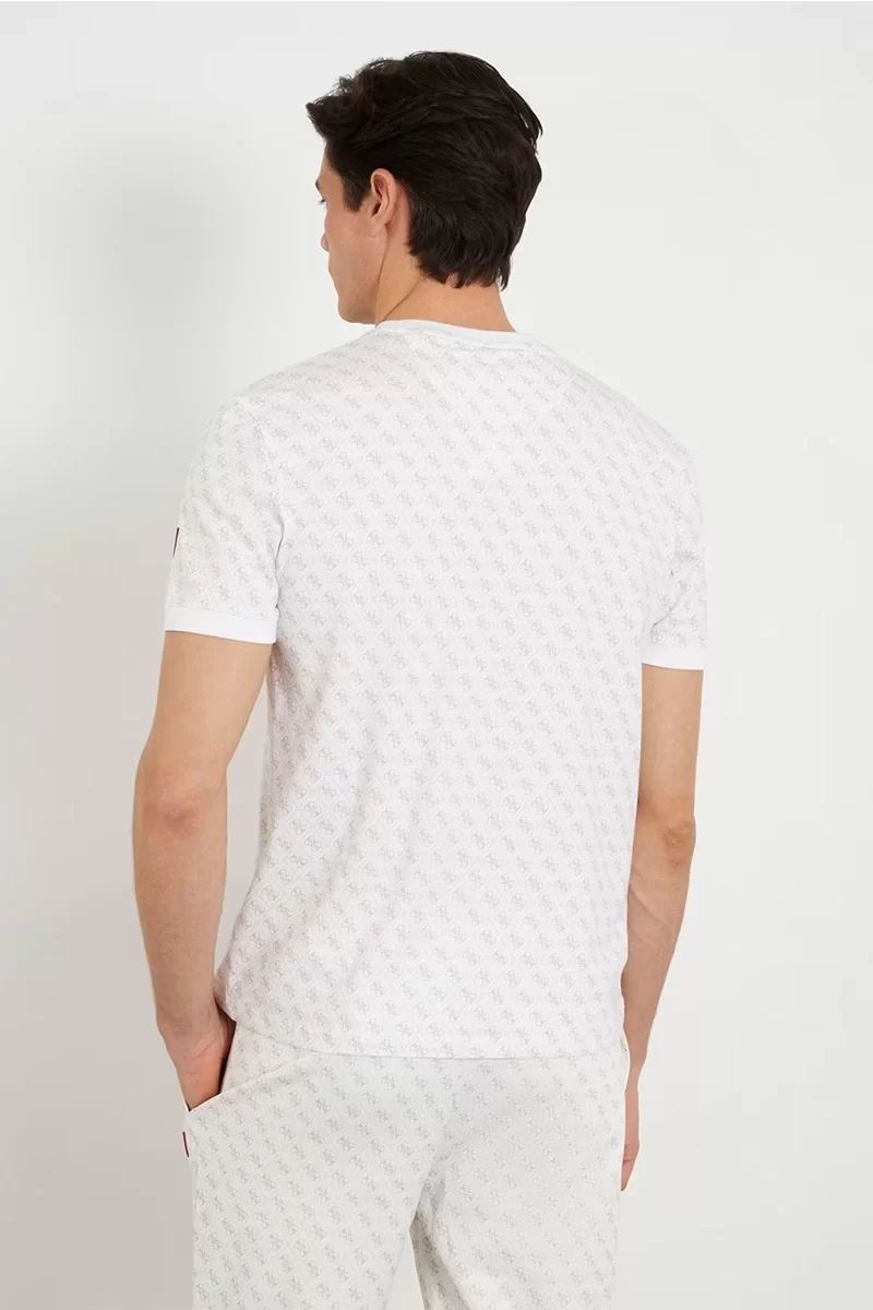 Guess Jamey Erkek Beyaz Aktif Regular Fit T-Shirt Z2BI09J1314-P05N