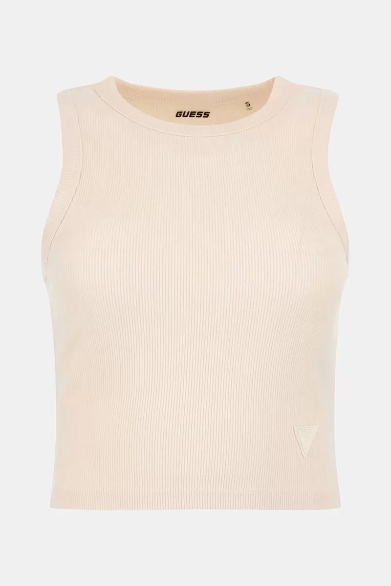 Guess Edıe Tank Top Kadın Krem Crop V3GP19K8RT2-G6K5