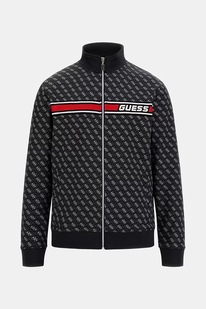 Guess KORBIN FULL ZIP TRAC Erkek Siyah Eşofman Üstü Z2BQ06FL04Q-P9QC