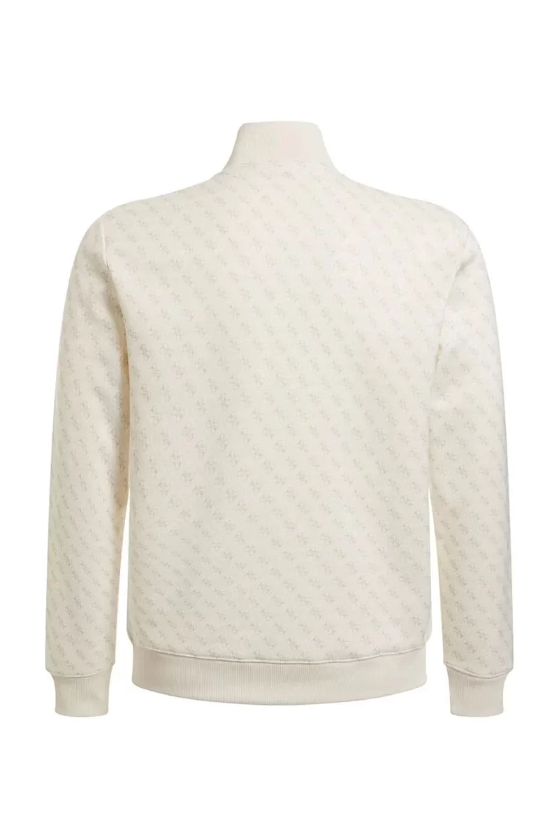 Guess KORBIN FULL ZIP TRAC Erkek Beyaz Eşofman Üstü Z2BQ06FL04Q-P05N