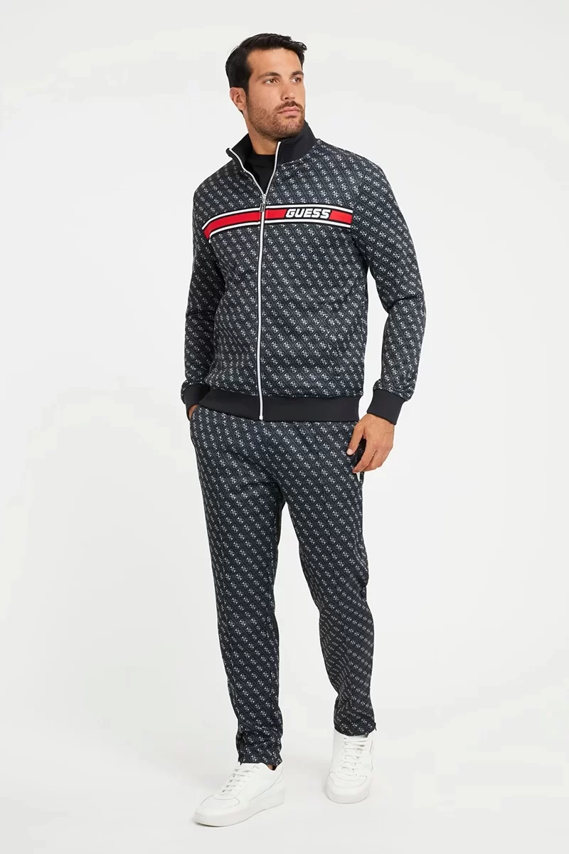 Guess KORBIN FULL ZIP TRAC Erkek Siyah Eşofman Üstü Z2BQ06FL04Q-P9QC