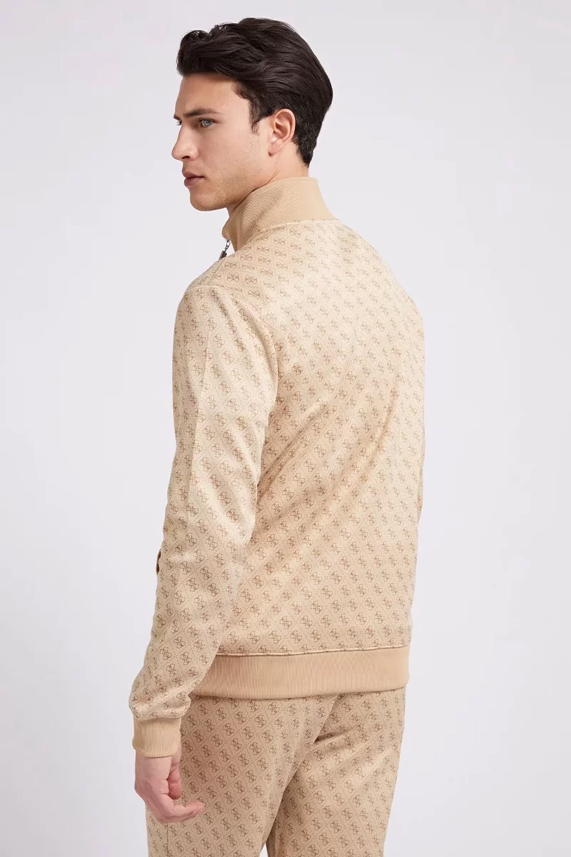 Guess KORBIN FULL ZIP TRAC Erkek Bej Eşofman Üstü Z2BQ06FL04Q-P13W