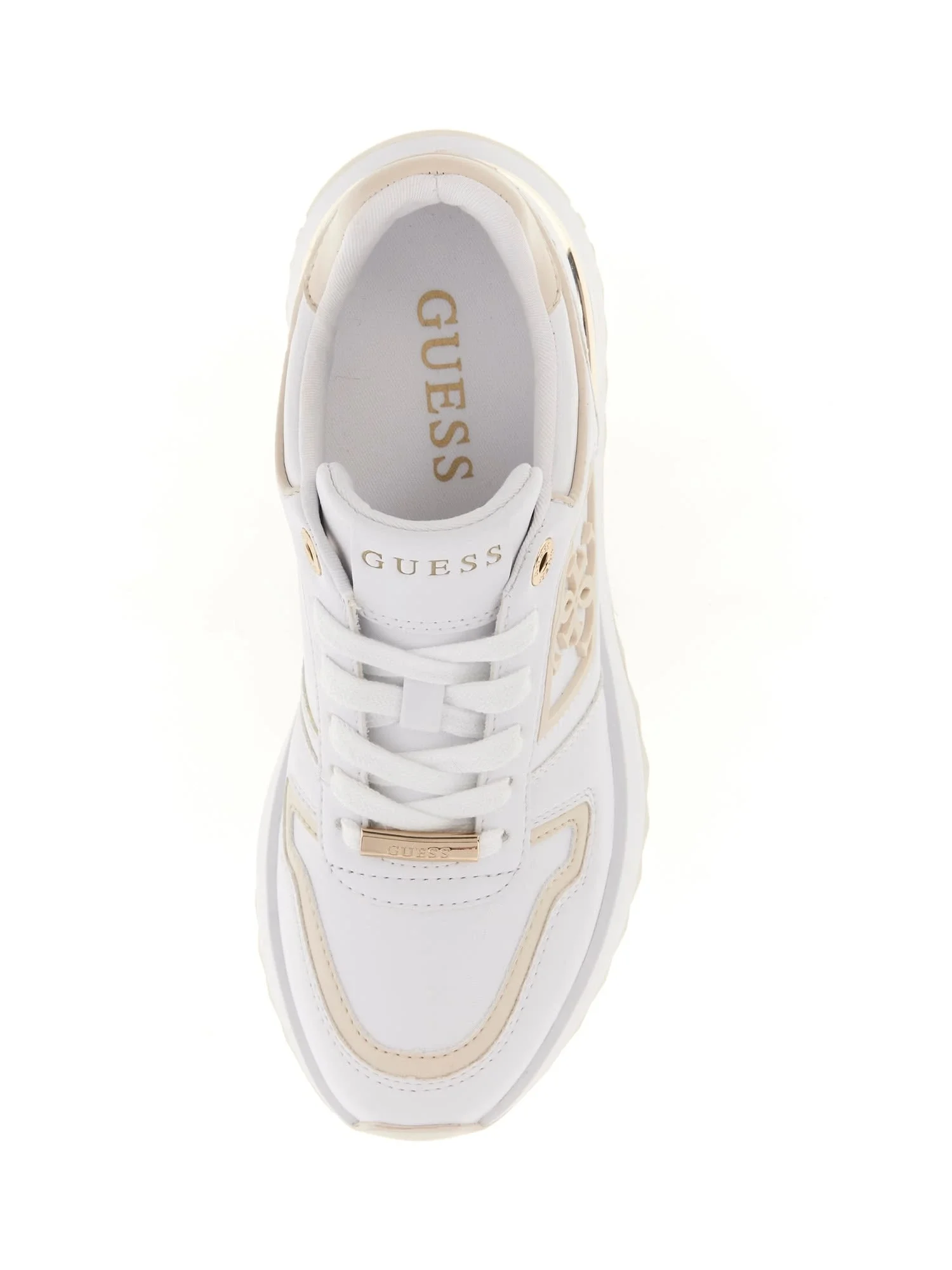 Guess KOYAA Kadın Ekru Sneaker FLJKOYELE12-WHICR
