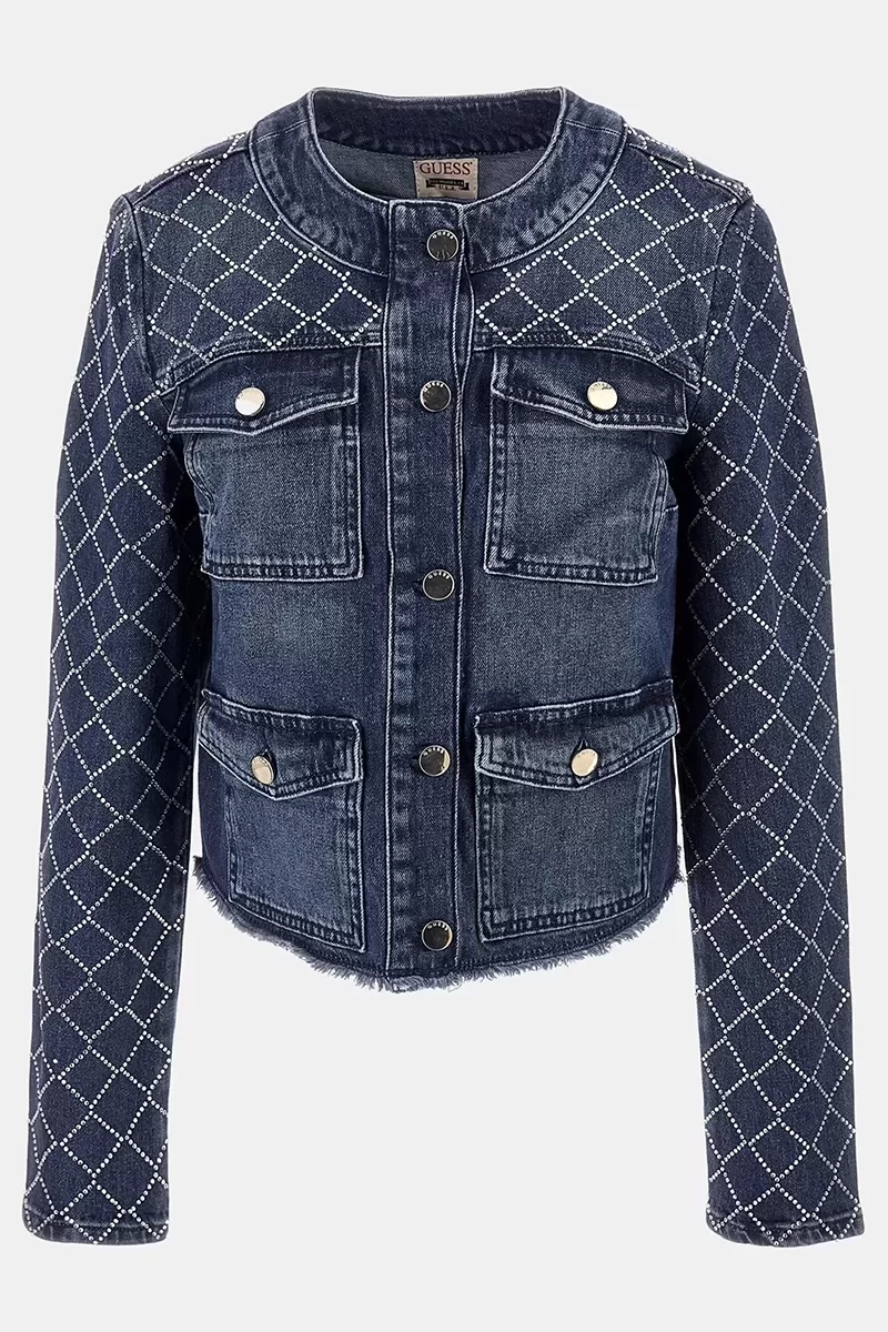 Guess LARISSA JACKET Kadın Mavi Ceket W3YN54D55H1-BNGO