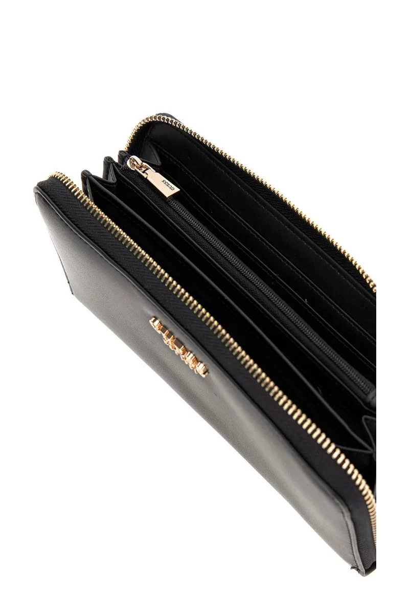 Guess Laurel Slg Large Zıp Around Kadın Siyah Cüzdan SWVC8500146-BLA