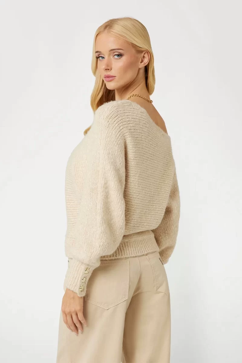 Guess LS OFF SHLDR ISLA SW Kadın Ekru Kazak W4BR67Z3JL0-F1CY