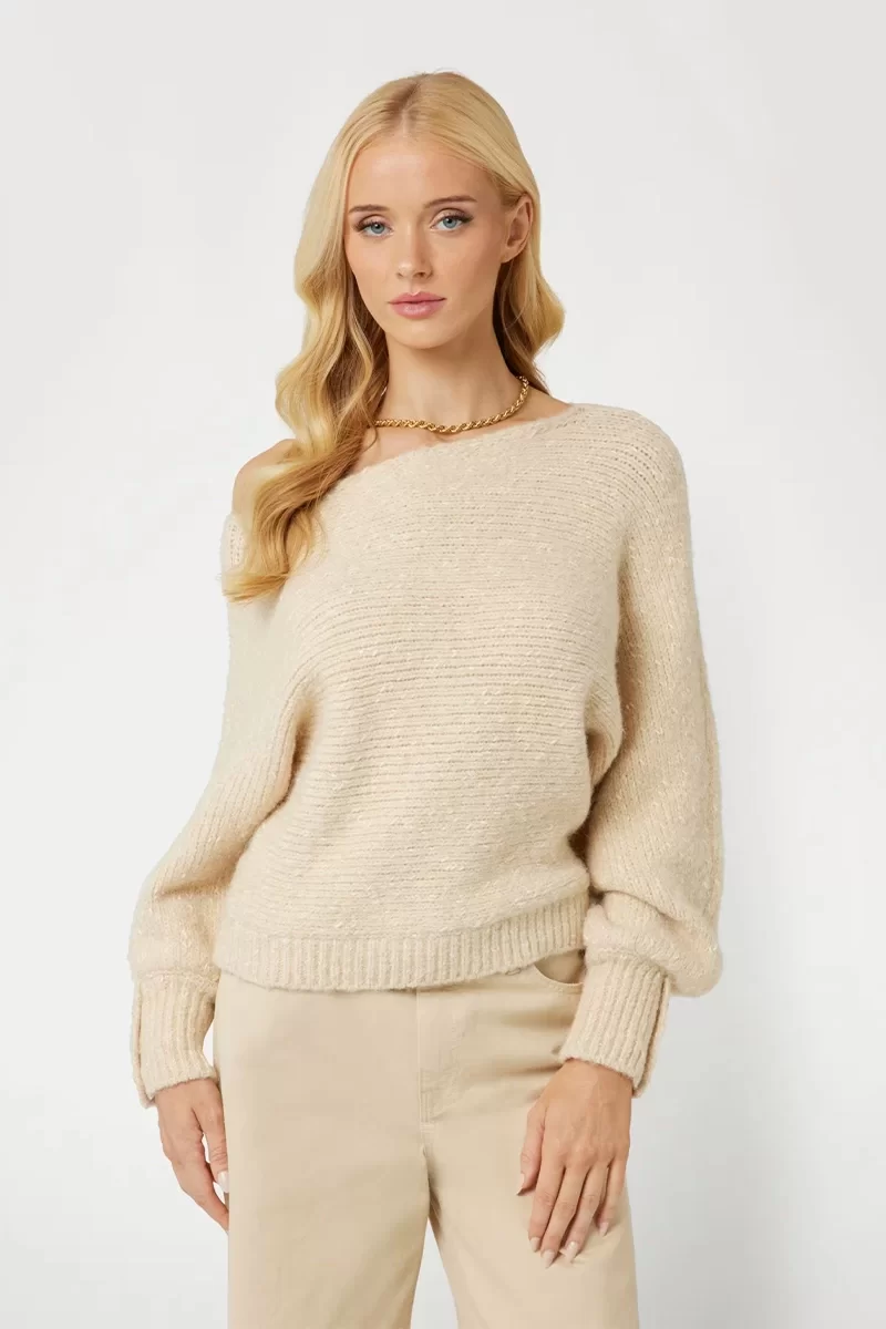 Guess LS OFF SHLDR ISLA SW Kadın Ekru Kazak W4BR67Z3JL0-F1CY