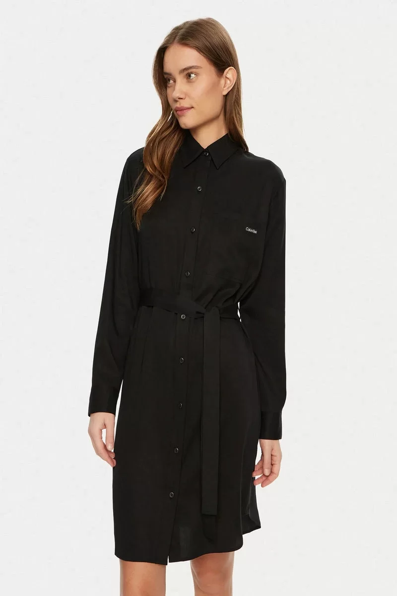 CK Jeans LYOCELL SHIRT DRESS Kadın  Elbise J20J224819-BEH