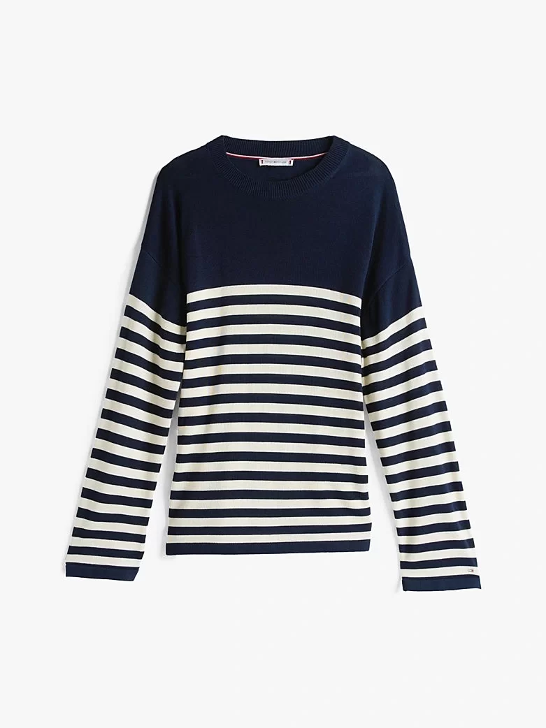 Tommy Hilfiger LYOCELL SILK RLX C-NK LS SWT Kadın  Hırka WW0WW444760A4
