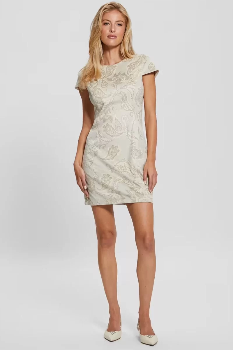 Guess Manuela Suede Dress Kadın Bej Elbise W4YK20WGC70-P1HR