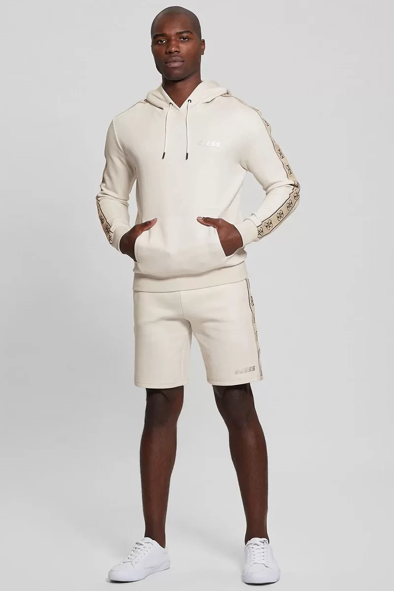 Guess Mıckey Hoodıe Sweatshırt Erkek Ekru Sweatshirt Z4RQ21KB3P2-G9L9
