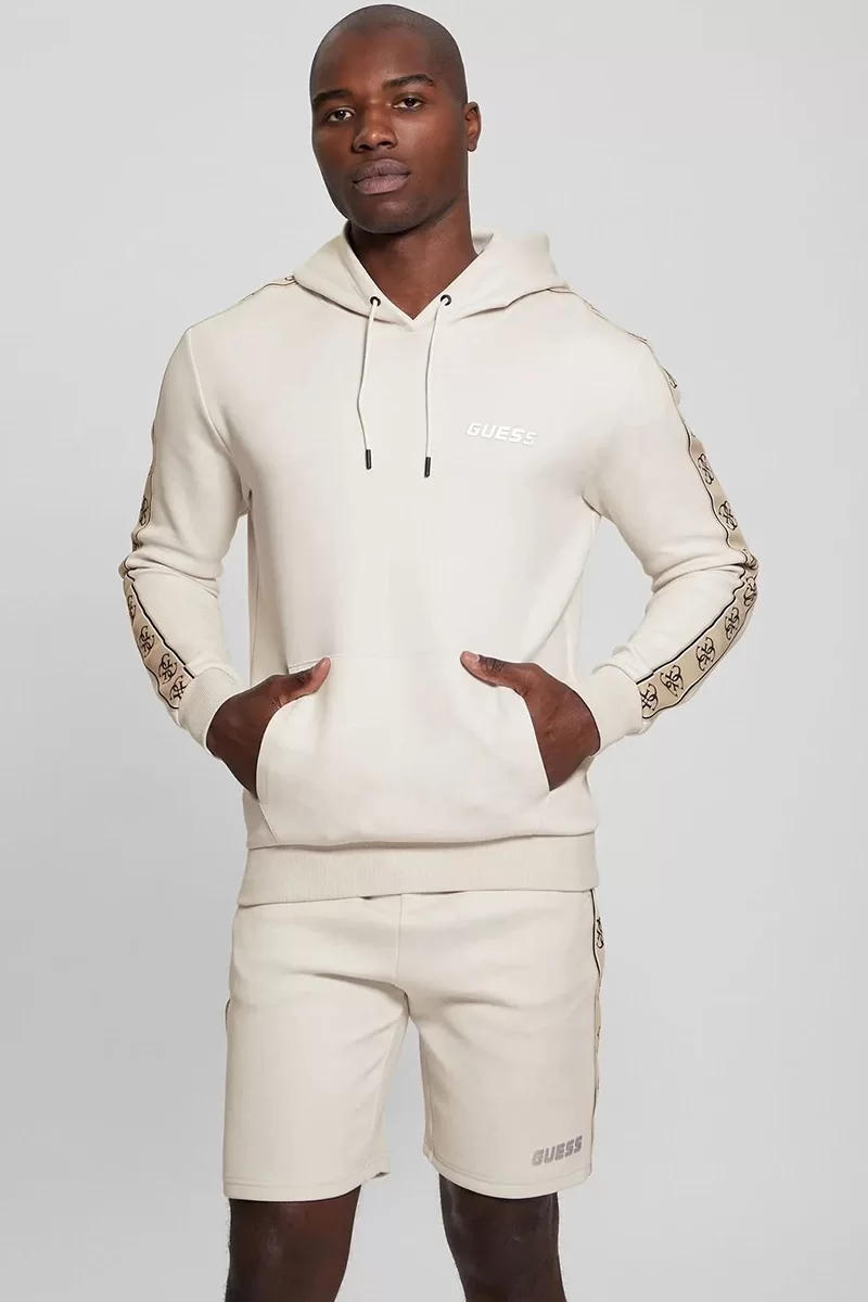 Guess Mıckey Hoodıe Sweatshırt Erkek Ekru Sweatshirt Z4RQ21KB3P2-G9L9