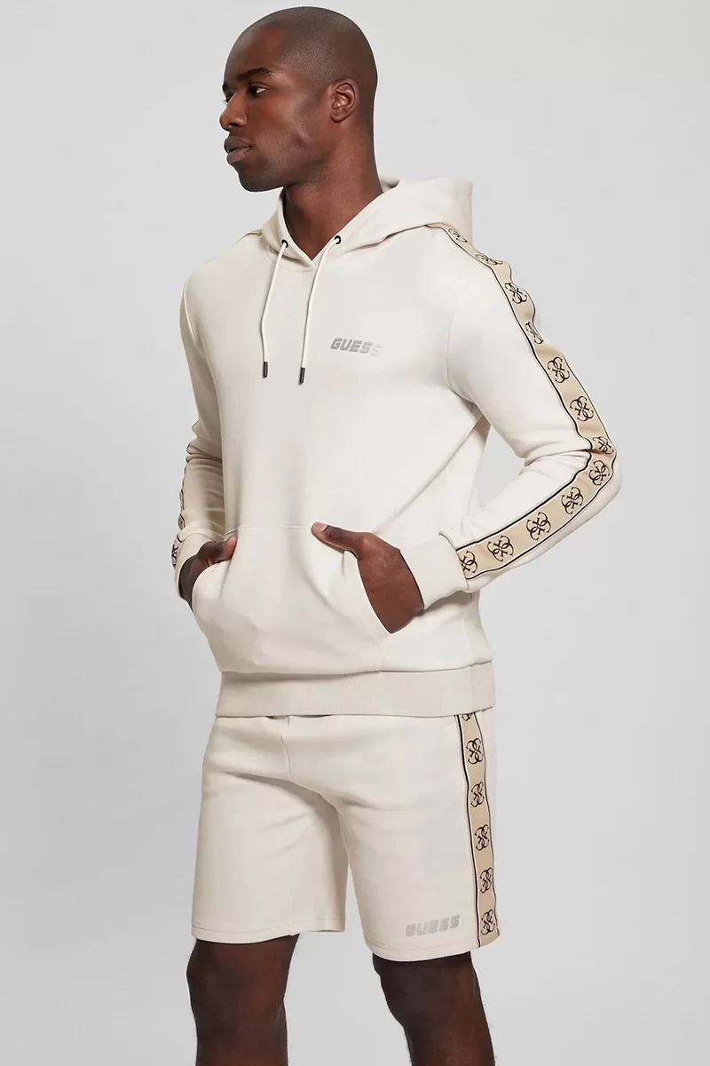 Guess Mıckey Hoodıe Sweatshırt Erkek Ekru Sweatshirt Z4RQ21KB3P2-G9L9