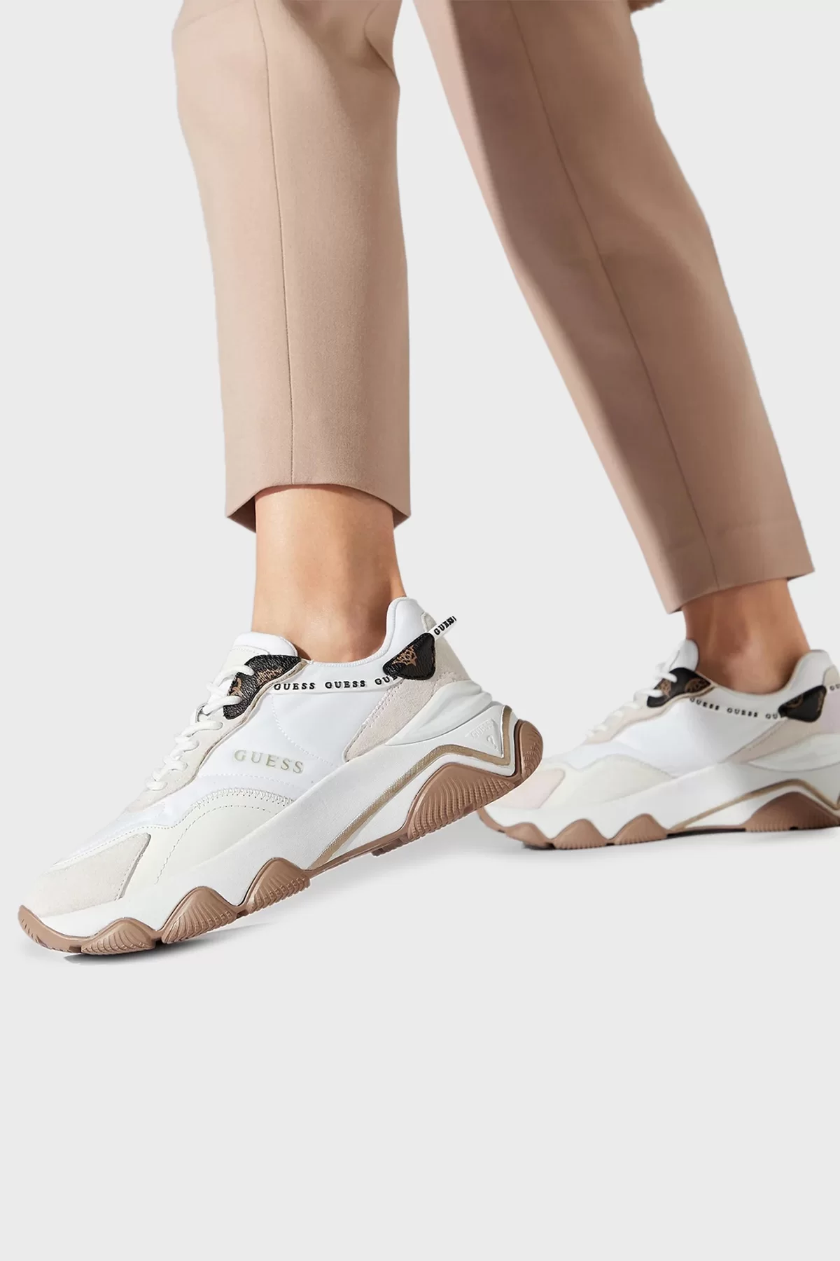 Guess Mıcola Kadın Beyaz Sneaker FL7MICFAL12-WHITE