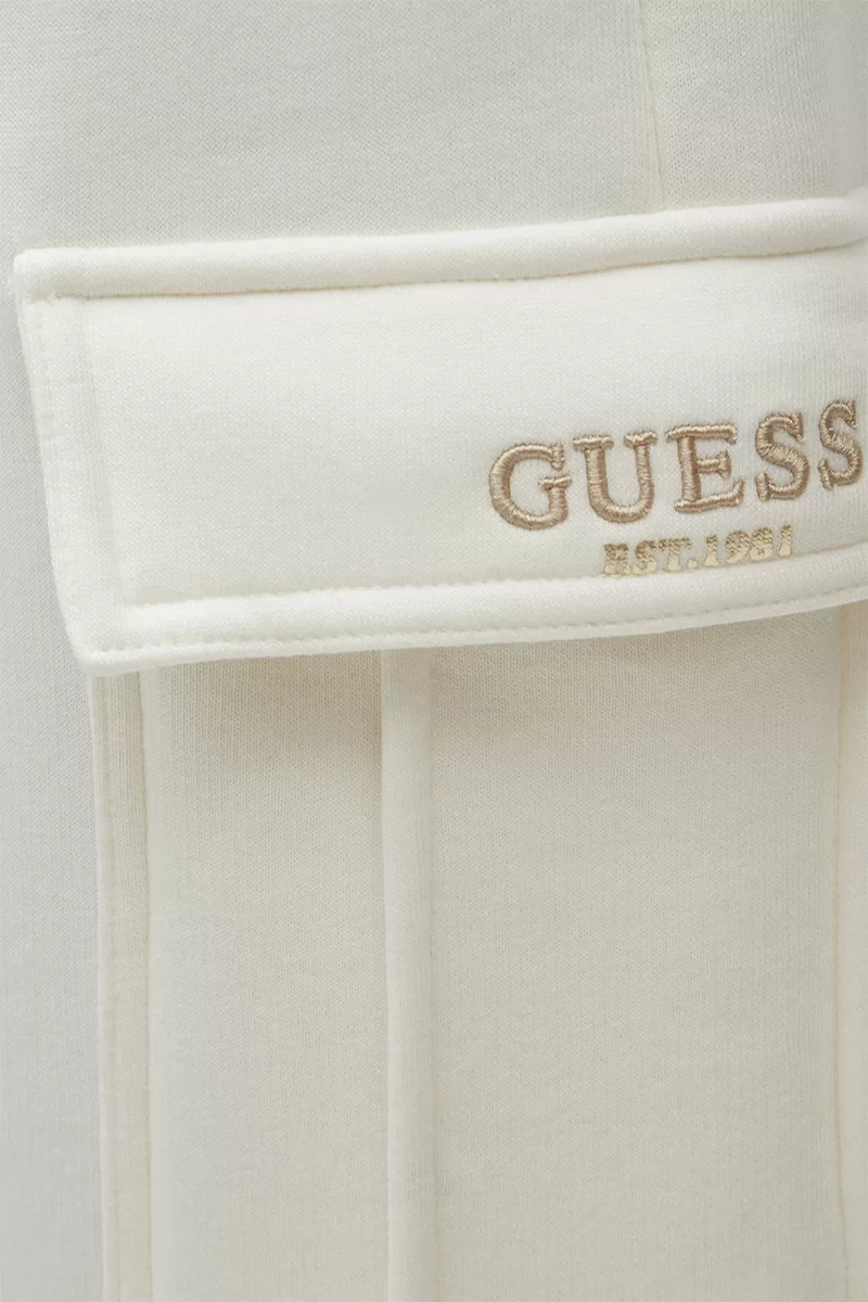 Guess Mıdge Cargo Jogger Kadın Beyaz Eşofman Altı V4BB04KCHX0-G042