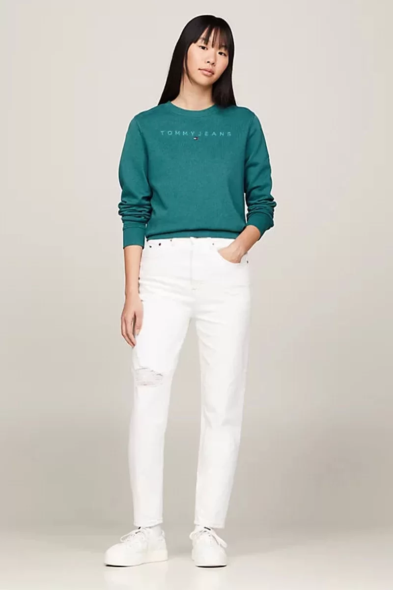 Tommy Hilfiger Kadın Yüksek Bel Dar Kesim Pantolon