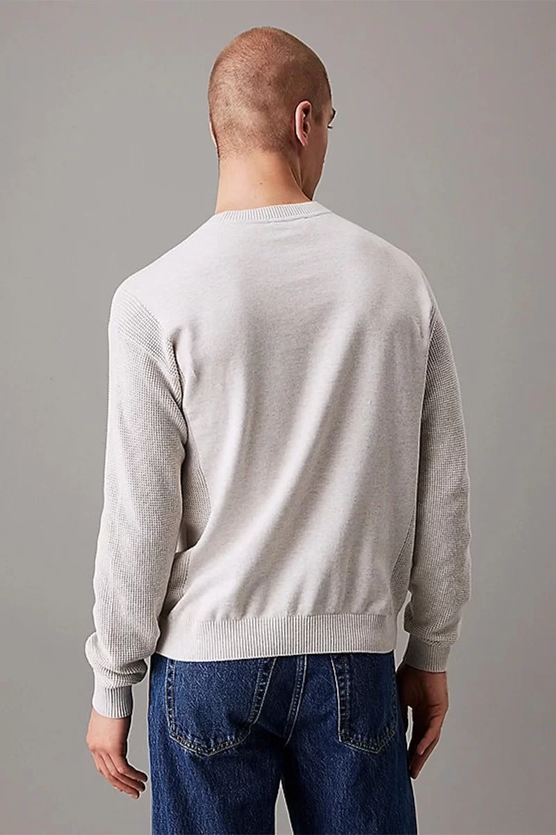 CK Jeans MONOLOGO SWEATER Erkek GRİ Kazak J30J325671-P6G
