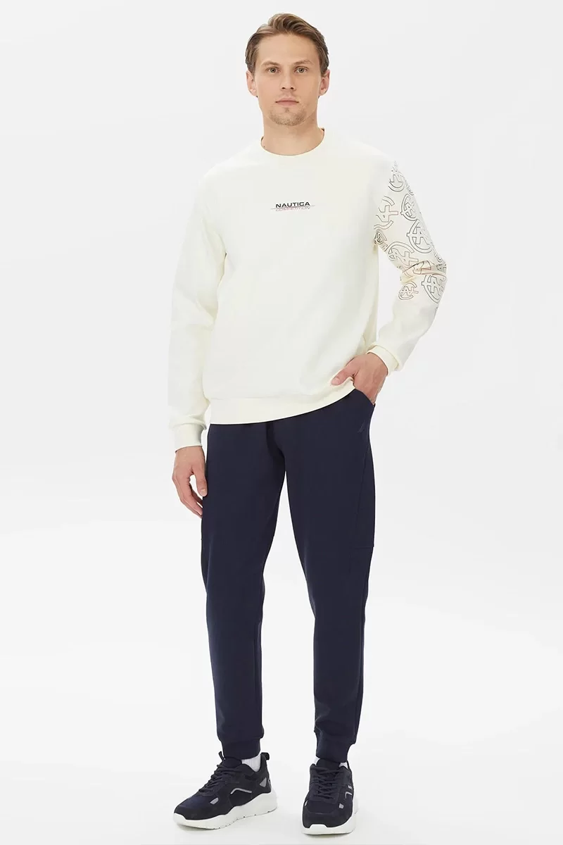 Nautica SSHIRT Erkek Ekru Sweatshirt K37202T.1MA