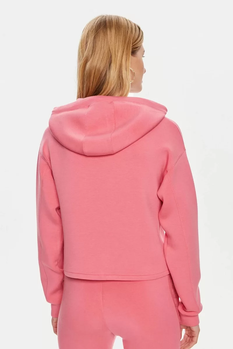 Guess New Alısa Hooded Sweatshırt Kadın Pembe Sweatshirt V2YQ08K7UW2-G65P