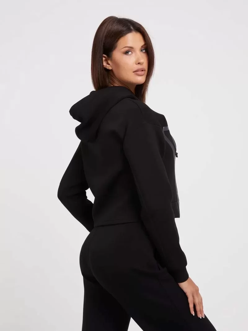 Guess New Alısa Hooded Sweatshırt Kadın Siyah Sweatshirt V2YQ08K7UW2-JBLK