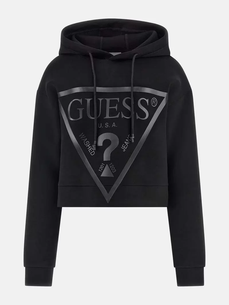 Guess New Alısa Hooded Sweatshırt Kadın Siyah Sweatshirt V2YQ08K7UW2-JBLK