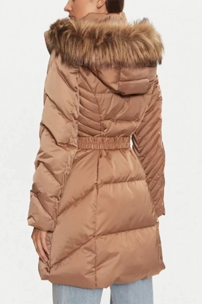 Guess New Olga Medıum Real Down Kadın Kahverengi Mont W4BL40WEX52-G1DQ
