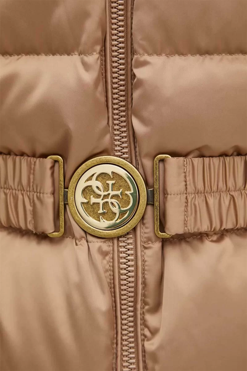 Guess NEW OLGA SHORT REAL Kadın Krem Mont W4BL53WEX52-G1DQ