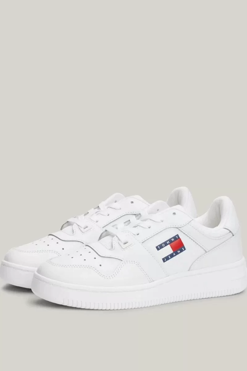 Tommy Jeans NEW TJW RETRO BASKET SNEAKER ESS Kadın Beyaz Sneaker EN0EN02505YBS