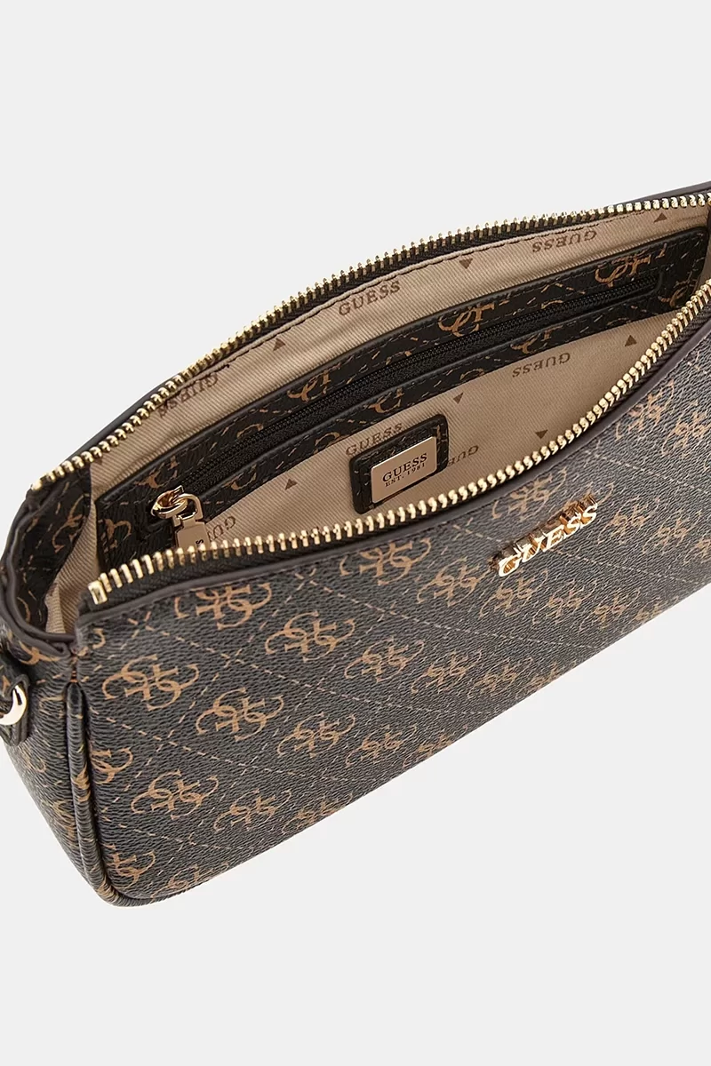 Guess NOELLE DBL POUCH CRO Kadın Kahverengi Mini Çanta HWQL7879710-BRO