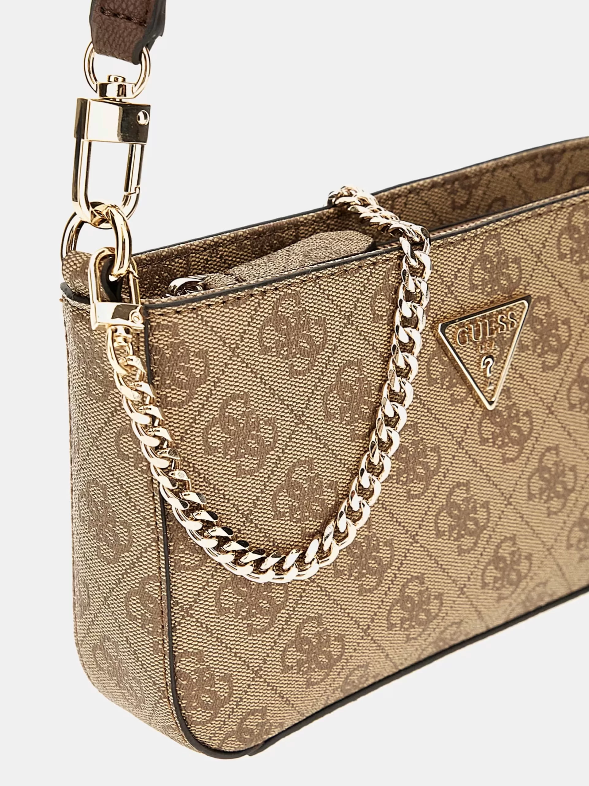Guess NOELLE MINI TOP ZIP Kadın Kahverengi Mini Çanta HWBG7879720-LGW