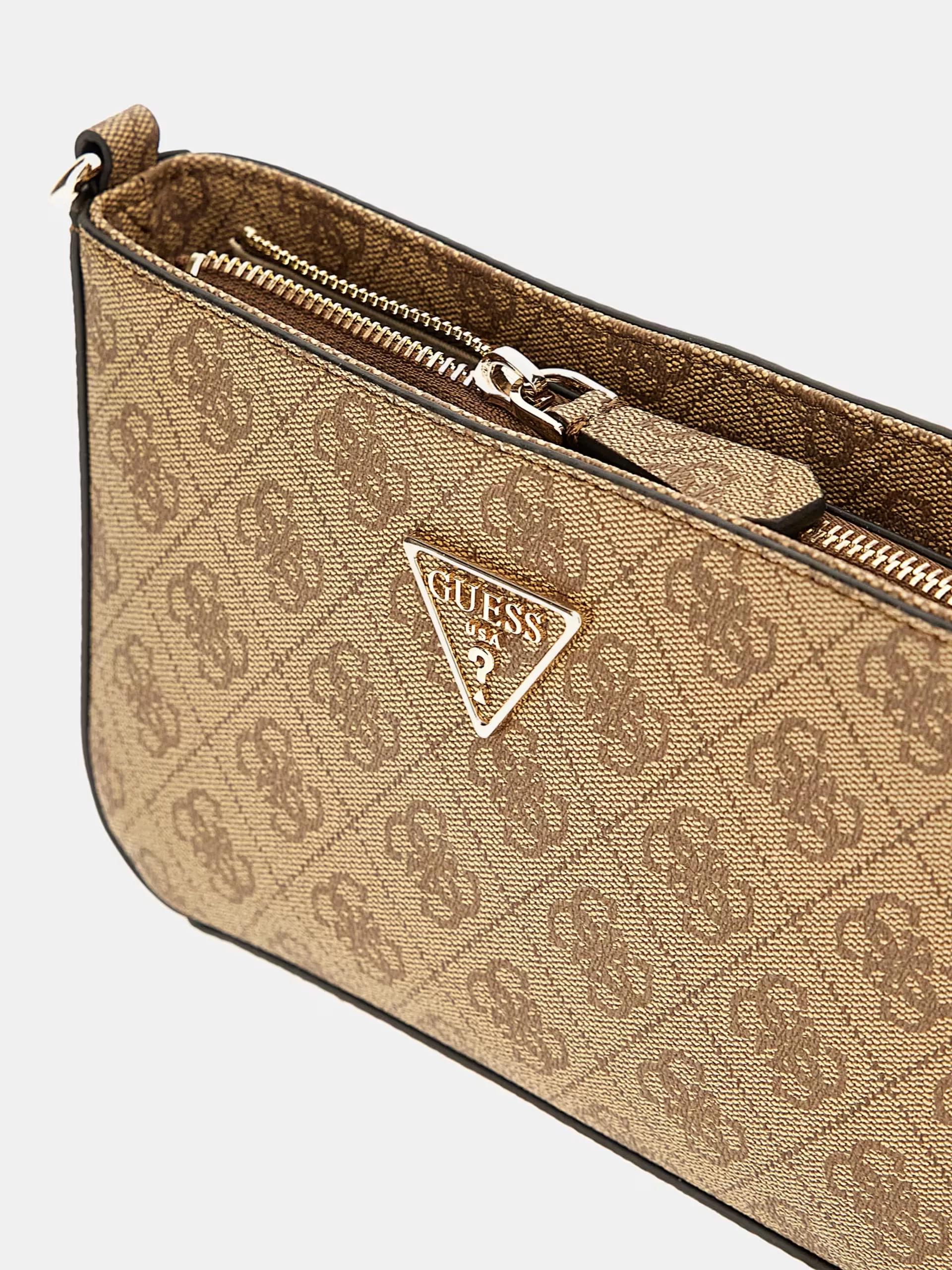 Guess NOELLE MINI TOP ZIP Kadın Kahverengi Mini Çanta HWBG7879720-LGW