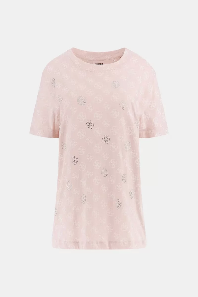 Guess Nomıe 4G Ss T-Shırt Kadın Pembe T-Shirt V4YI04I3Z14-P6EE
