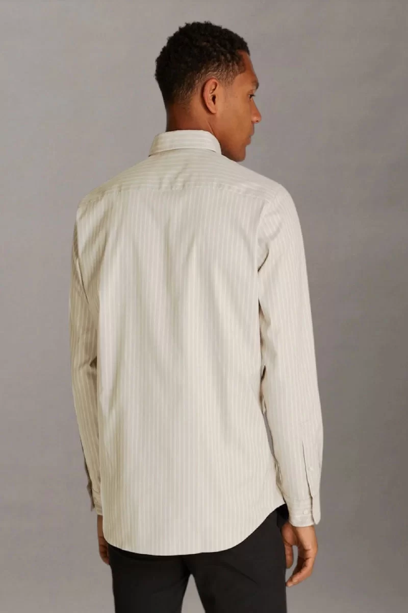 Calvin Klein OXFORD STRETCH STRIPE SHIRT Erkek  Gömlek K10K113821-RAJ