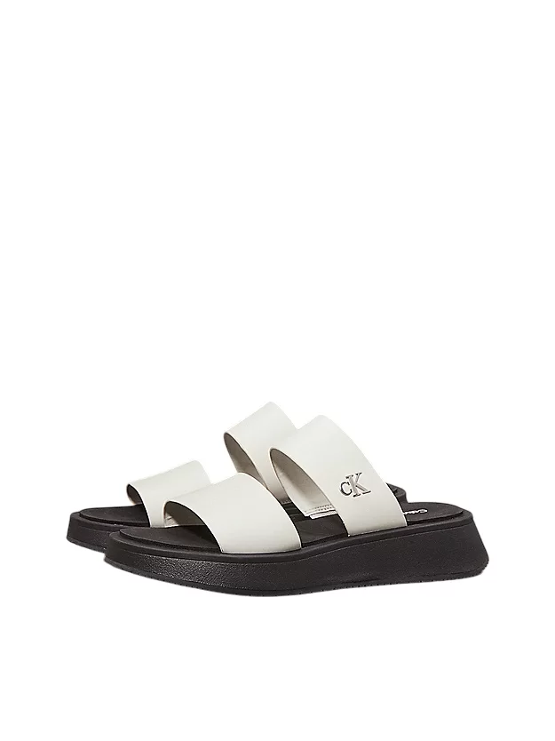 Calvin Klein SANDAL SLIDE DOUBLE STRAP Kadın  Terlik YW0YW01694-CJH