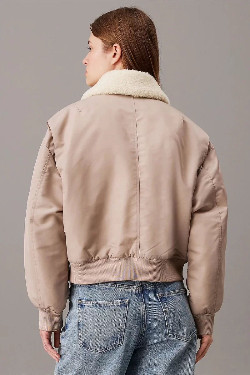 CK Jeans SATIN AVIATOR Kadın GRİ Mont J20J224115-PCF