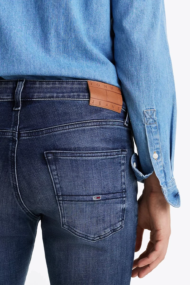 Tommy Jeans SCANTON SLIM AI1262 Erkek Denim Jeans DM0DM205501BK