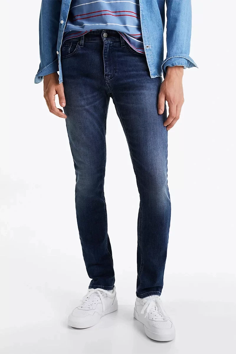 Tommy Jeans SCANTON SLIM AI1262 Erkek Denim Jeans DM0DM205501BK