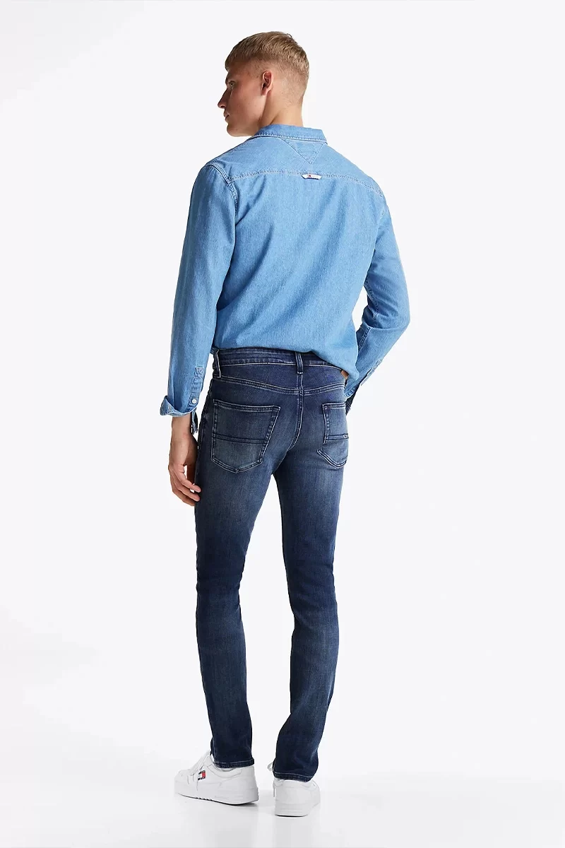 Tommy Jeans SCANTON SLIM AI1262 Erkek Denim Jeans DM0DM205501BK