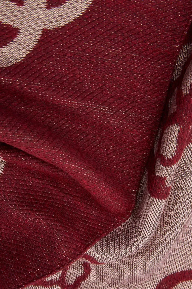 Guess SCARF JACQUARD 80X18 Kadın Bordo Şal AW5190POL03-FUC
