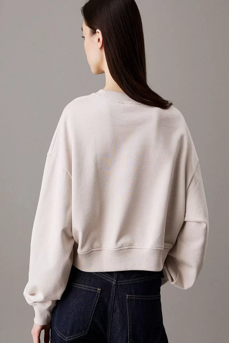 CK Jeans SCRIPT INSTITUTIONAL CREWNECK Kadın  Sweatshirt J20J224743-PDH
