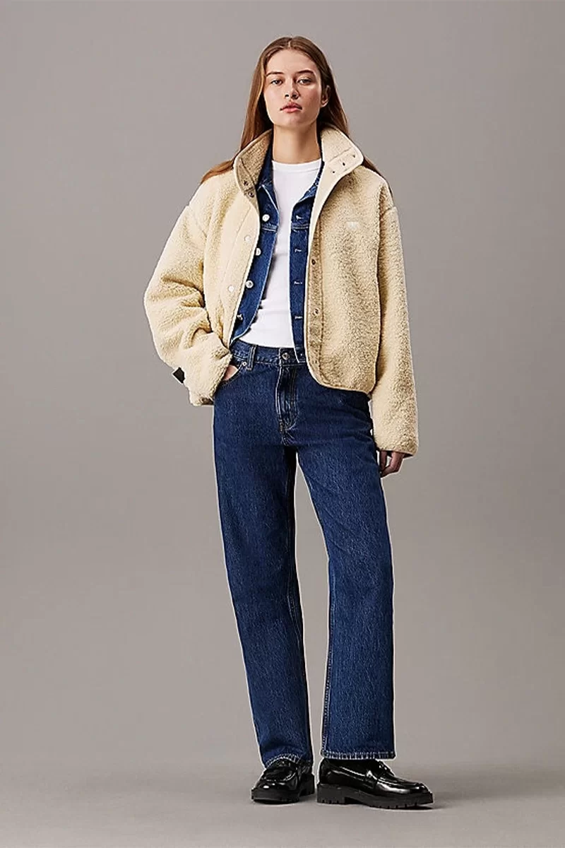 CK Jeans SHERPA OVERSHIRT Kadın BEJ Ceket J20J224928-ACX