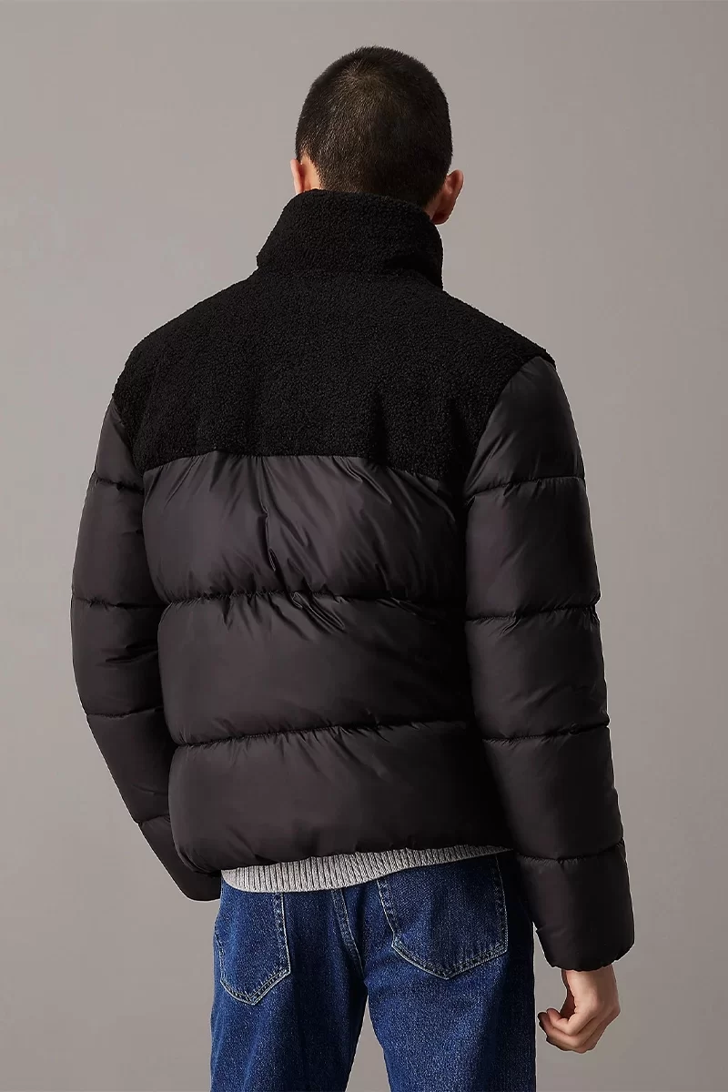 CK Jeans SHERPA PUFFER JACKET Erkek SİYAH Mont J30J326091-BEH