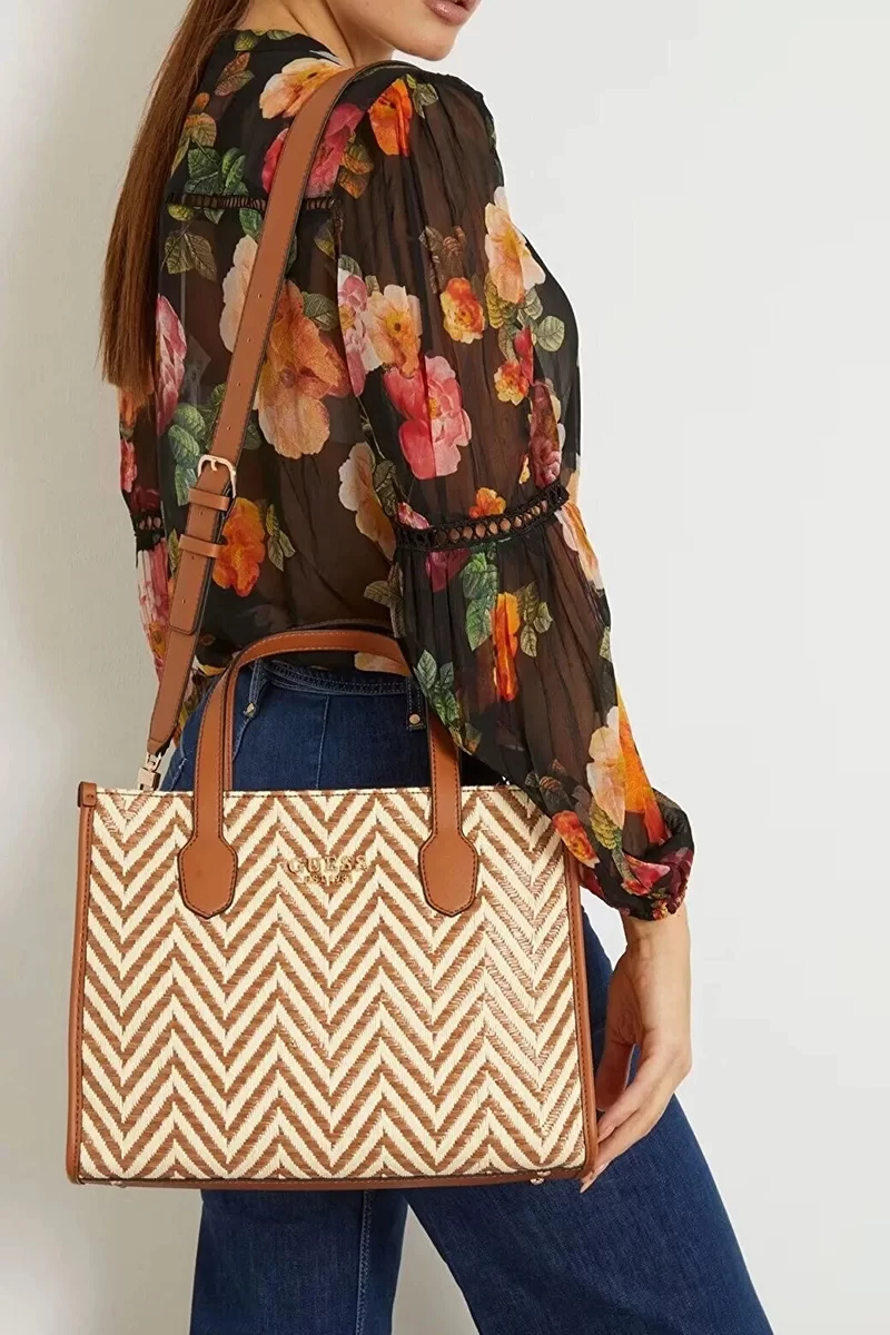 Guess Sılvana 2 Compartment Tote Kadın Kahverengi El Çantası HWCV8665220-COG