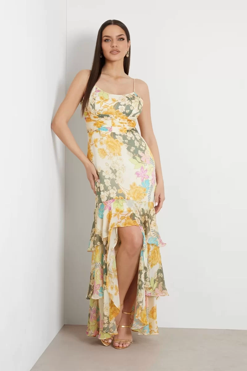 Guess SL VICKY DRESS Kadın Krem Elbise W4YK79WCWF2-P23L