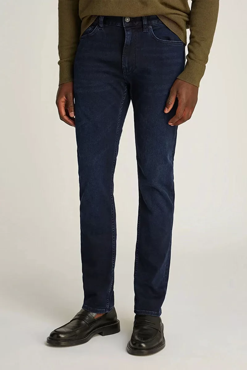 Tommy Hilfiger SLIM BLEECKER PSTR BLUE-BLACK Erkek  Jeans MW0MW378131BN