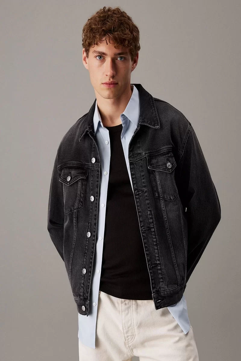 CK Jeans SLIM DENIM JACKET Erkek  Ceket J30J327589-1BY
