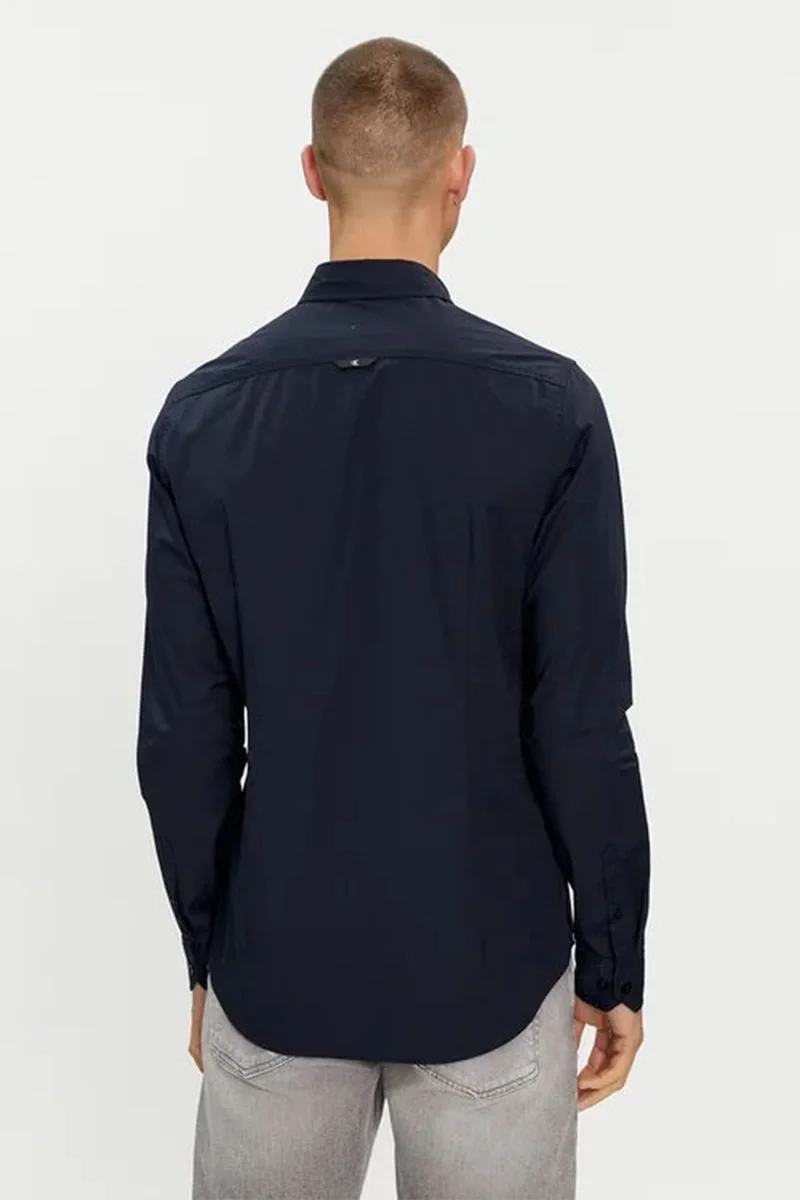 CK Jeans SLIM STRETCH SHIRT Erkek Mavi Gömlek J30J324614-CHW