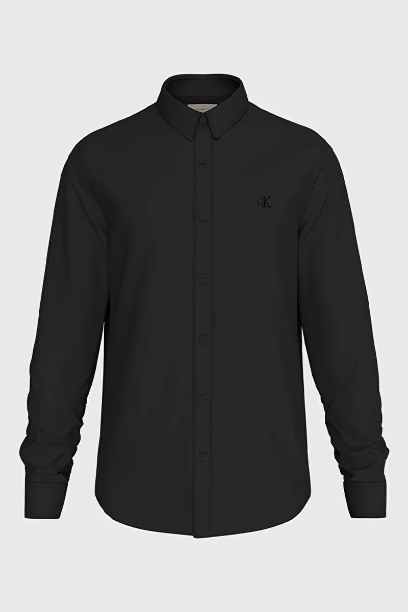 CK Jeans SLIM STRETCH SHIRT Erkek SİYAH Gömlek J30J324614-BEH