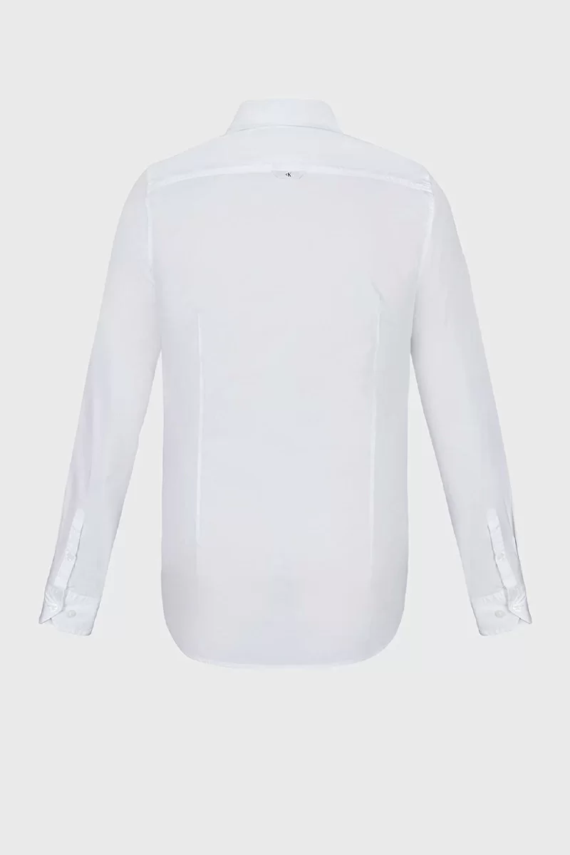 CK Jeans SLIM STRETCH SHIRT Erkek BEYAZ Gömlek J30J324614-YAF